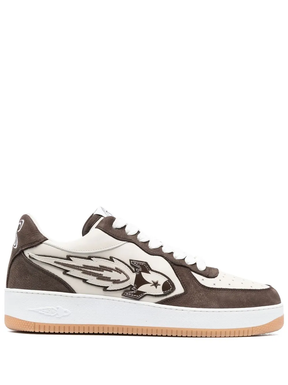 

Enterprise Japan logo-patch low-top sneakers - Brown