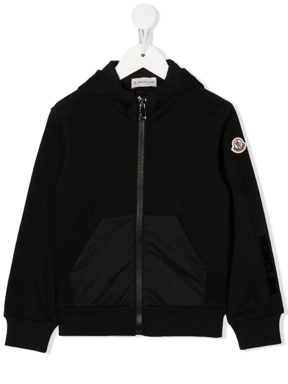 

Moncler Enfant logo-patch zipped hoodie - Black