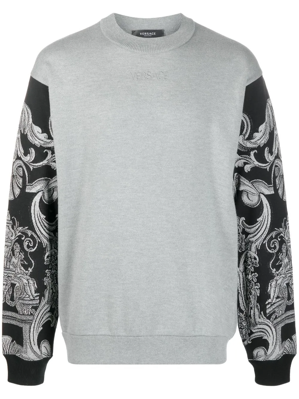 

Versace sudadera con logo bordado - Gris