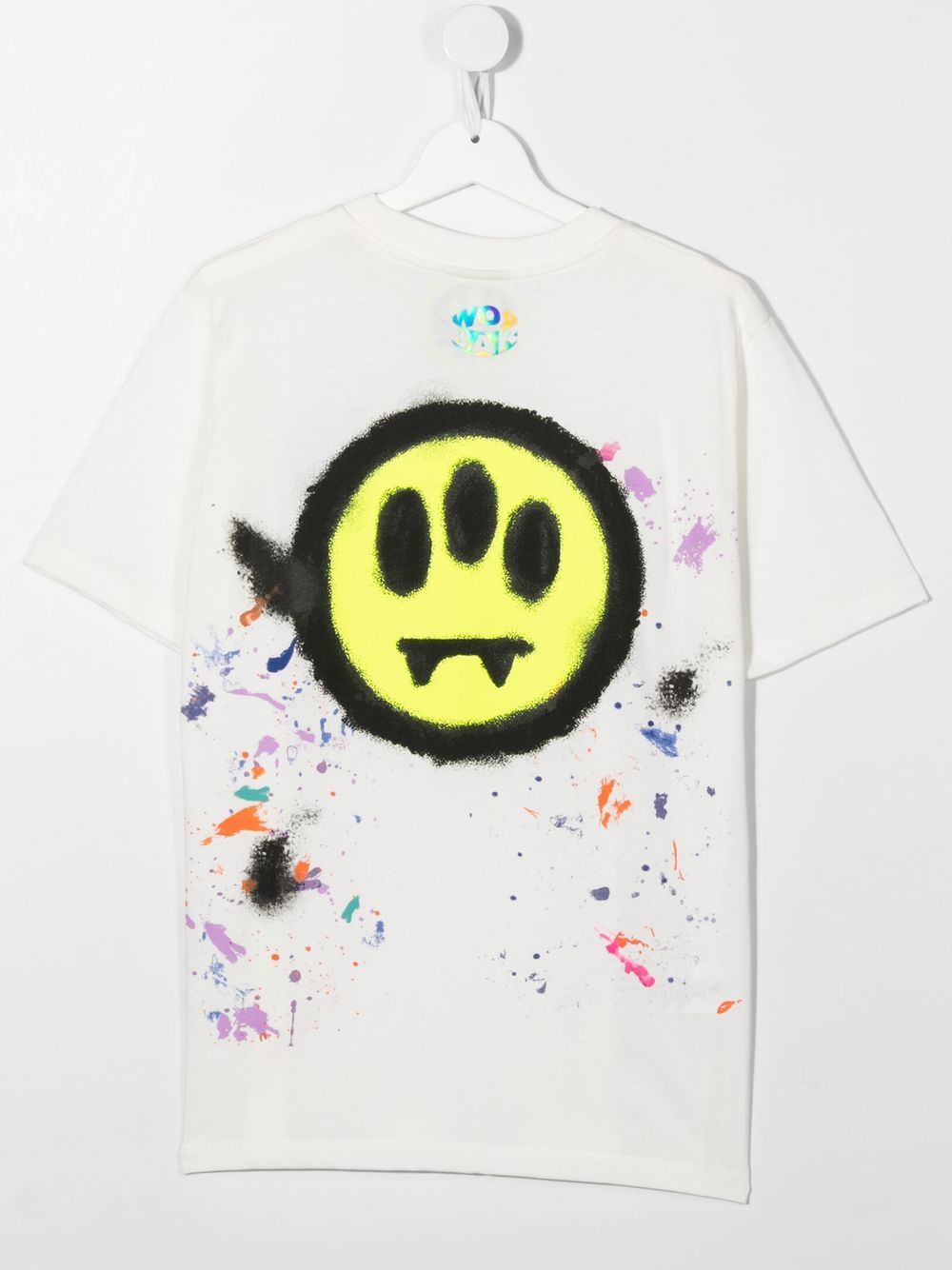 

Barrow kids TEEN painted logo-print T-shirt - White