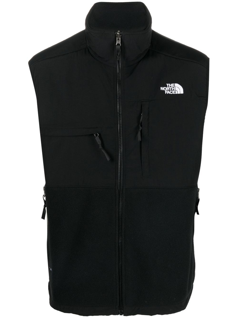The North Face embroidered-logo zip-up gilet - Black | The Hoxton Trend