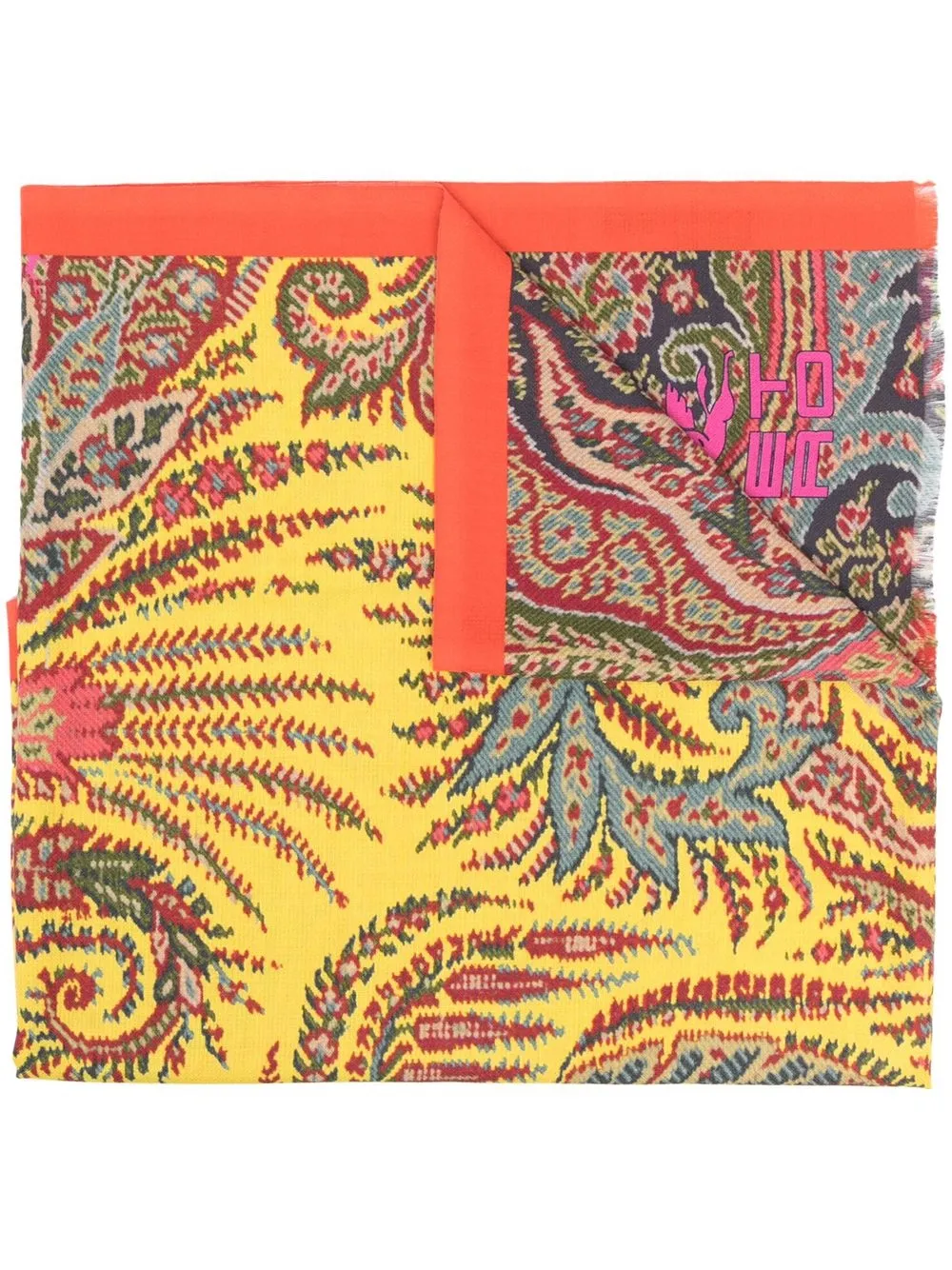 

ETRO mascada con estampado abstracto - Naranja