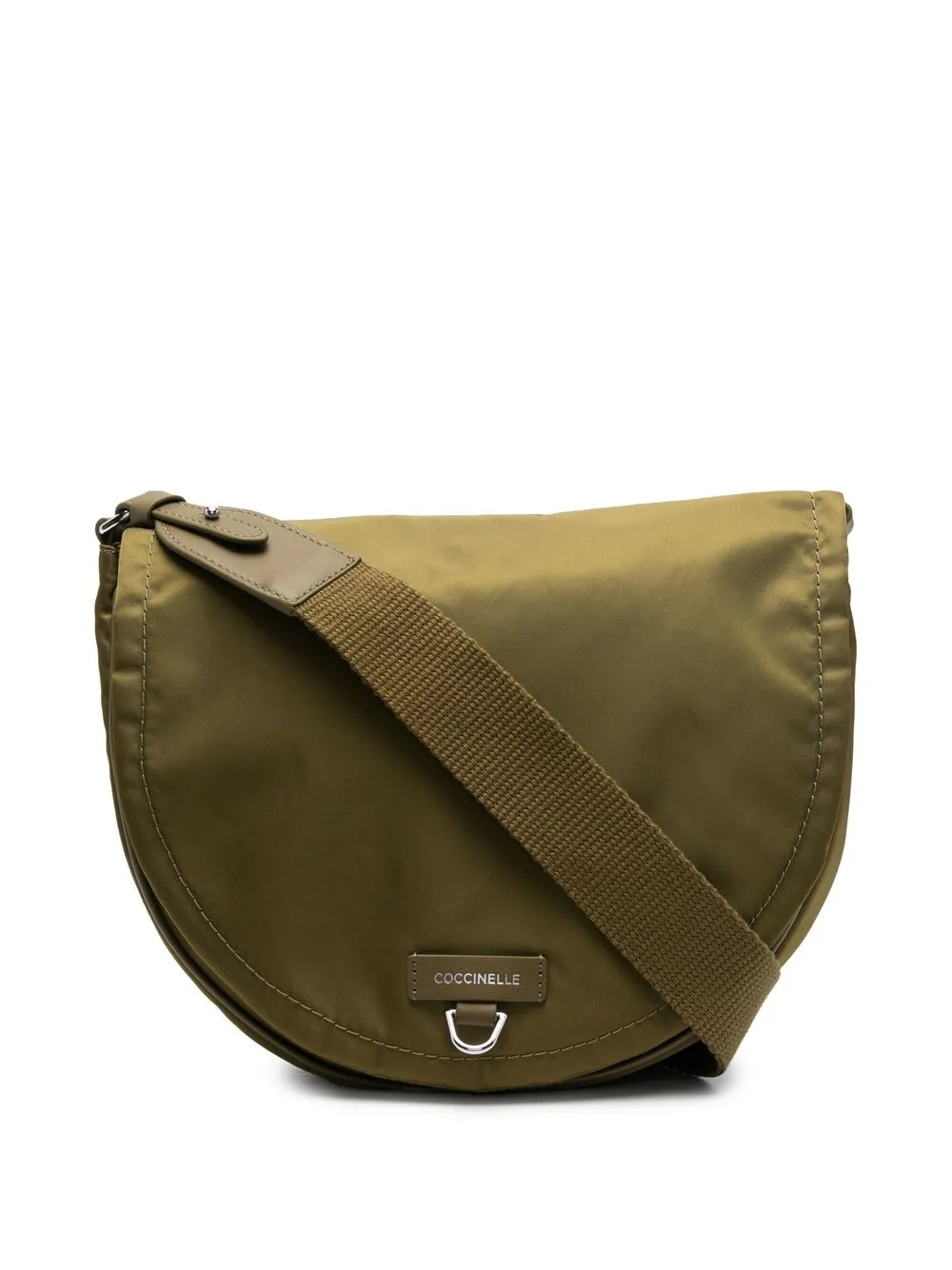 

Coccinelle bolsa satchel con parche del logo - Verde