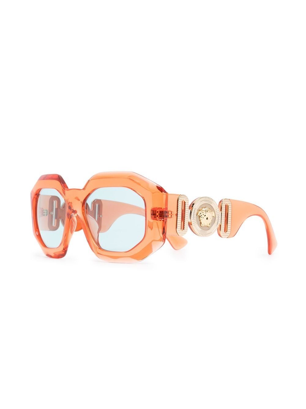 Versace Eyewear Zonnebril met oversized montuur - Oranje