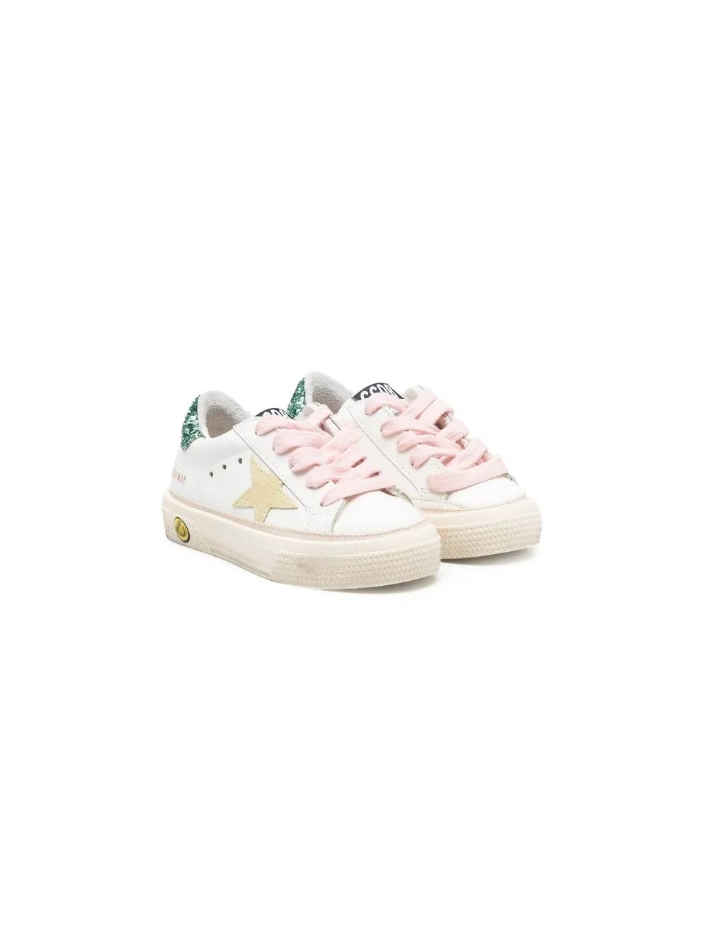 

Golden Goose Kids tenis bajos con parche de estrella - Blanco