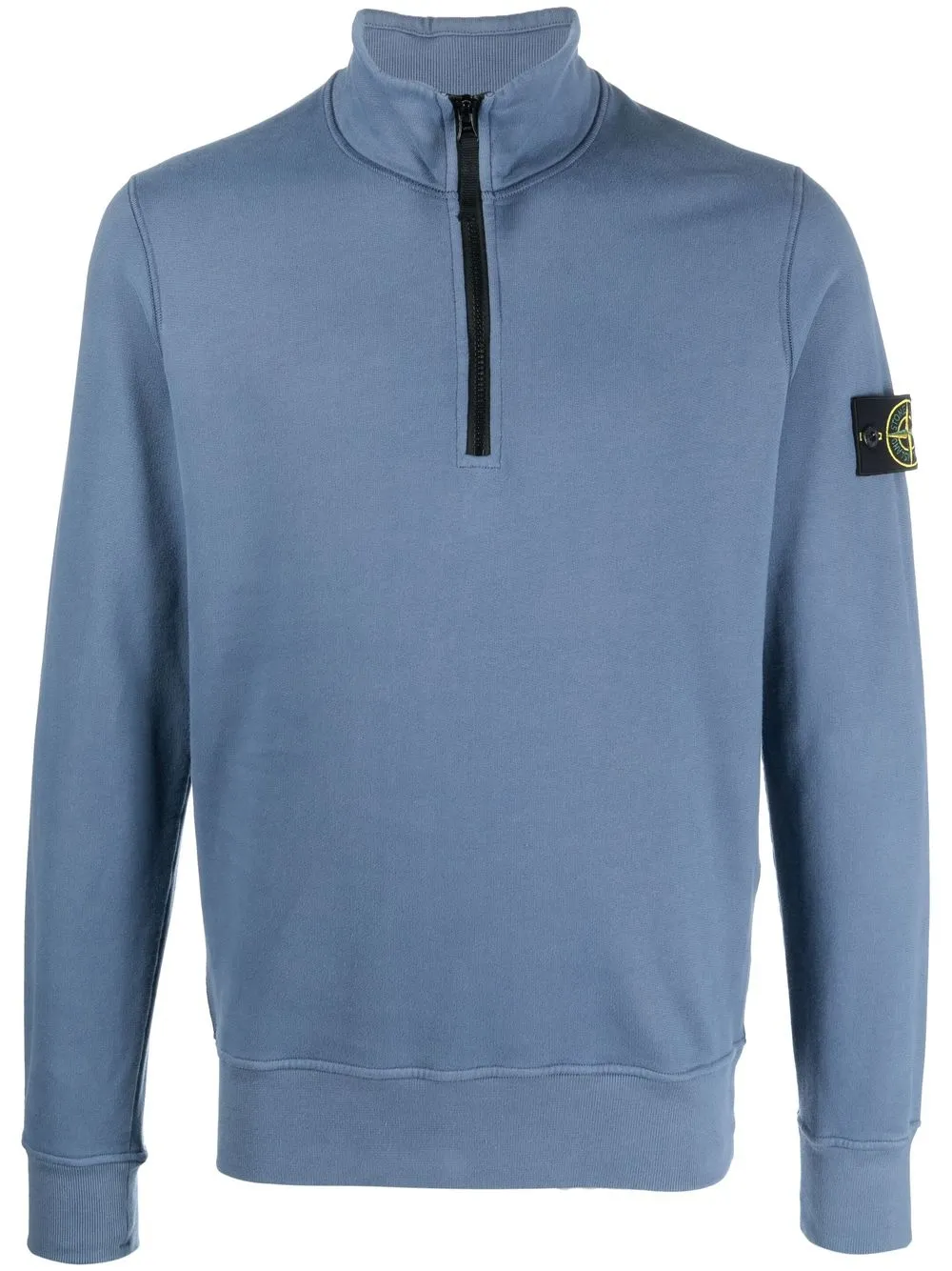 

Stone Island compass-patch half-zip sweatshirt - Blue