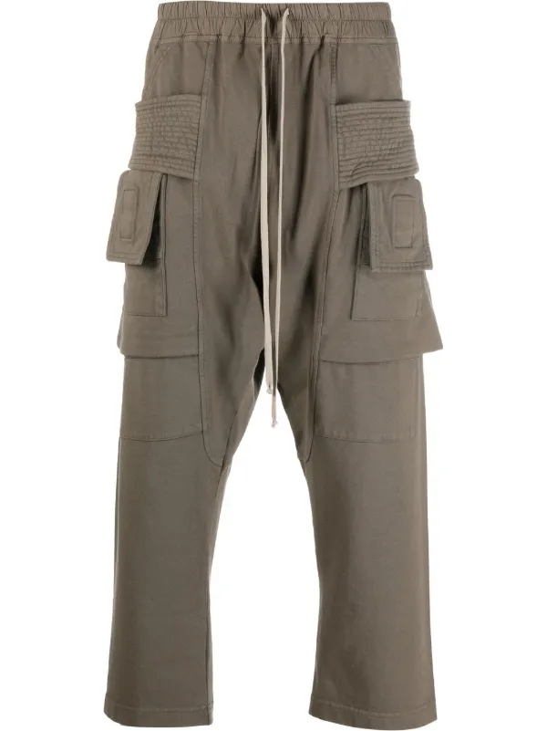 Rick Owens DRKSHDW drop-crotch Cropped Cargo Trousers - Farfetch