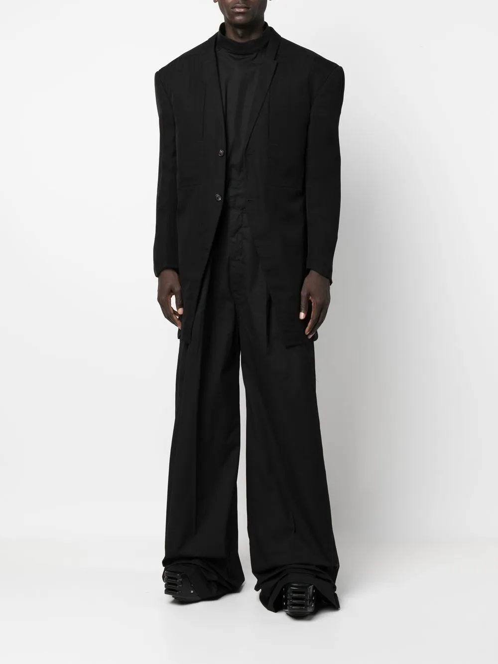 Rick Owens Blazer met enkele rij knopen - Zwart
