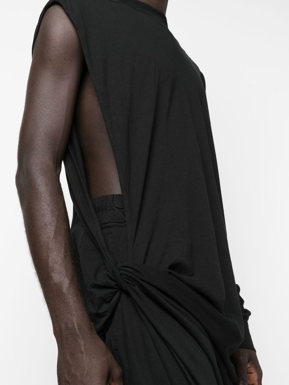 Shop Rick Owens Drkshdw Woven Long-line Shirt In Black