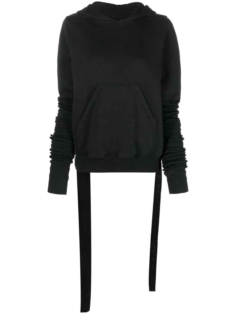 

Rick Owens Gauntlet Granbury rib-trimmed hoodie - Black