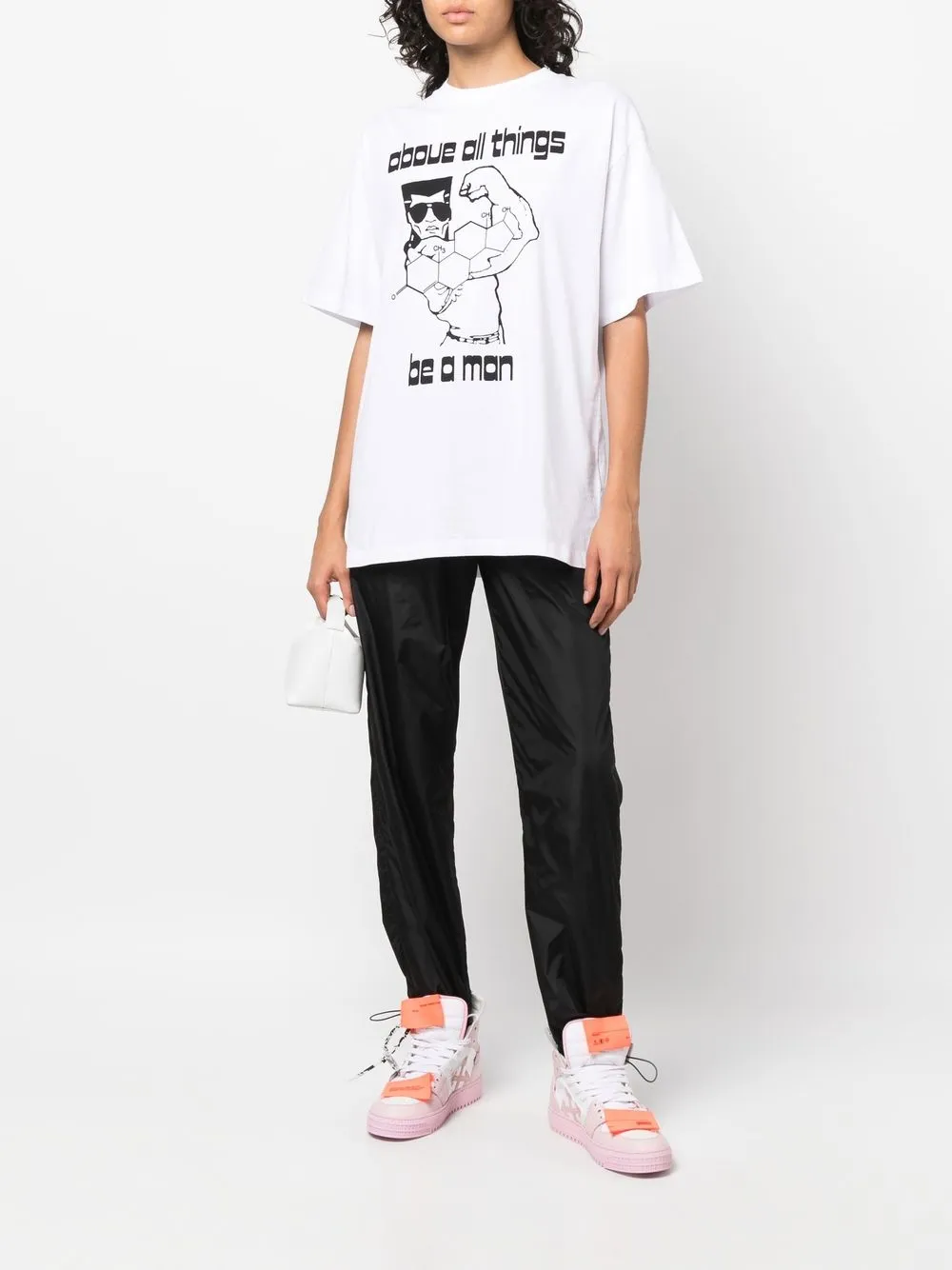 Aries T-shirt met grafische print - Wit