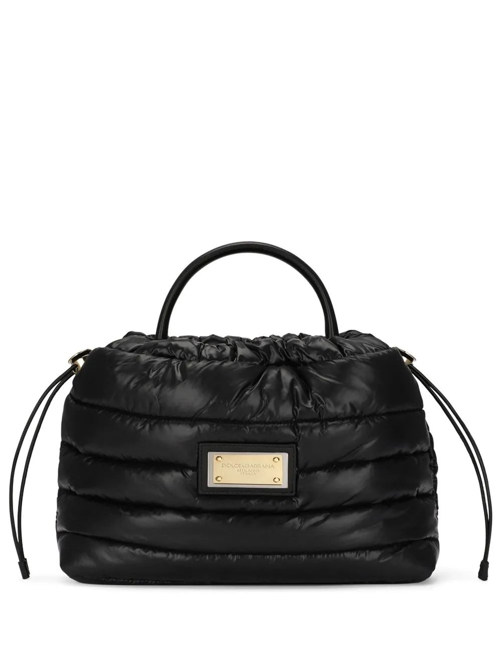 

Dolce & Gabbana tote con placa del logo - Negro