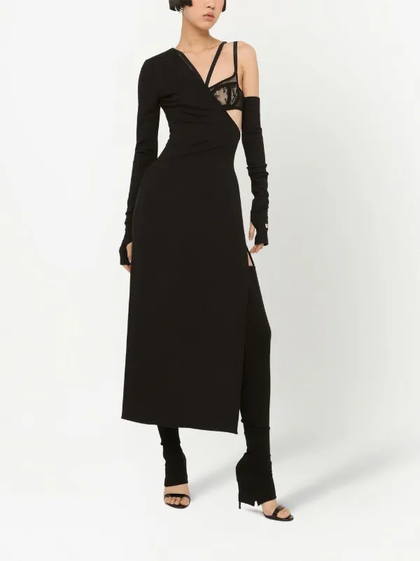 Dolce & Gabbana デタッチャブルスリーブ ワンピース | ブラック