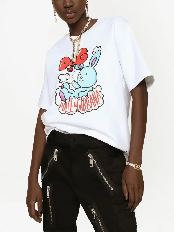 Dolce & Gabbana graphic-print short-sleeved T-shirt | White | FARFETCH