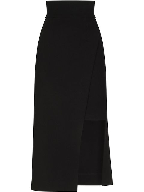 Dolce & Gabbana asymmetric jersey midi skirt