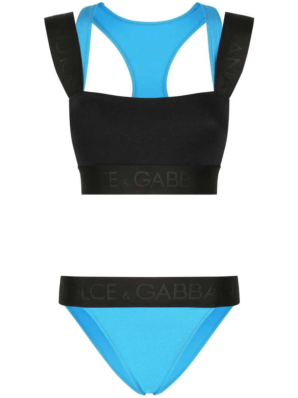 

Dolce & Gabbana two-tone bikini set - Black