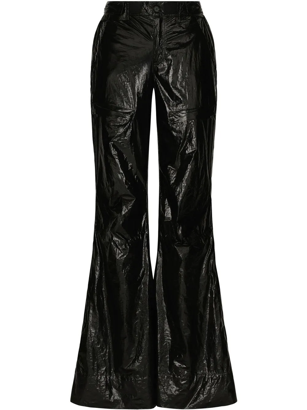 

Dolce & Gabbana high-shine wide-leg trousers - Black