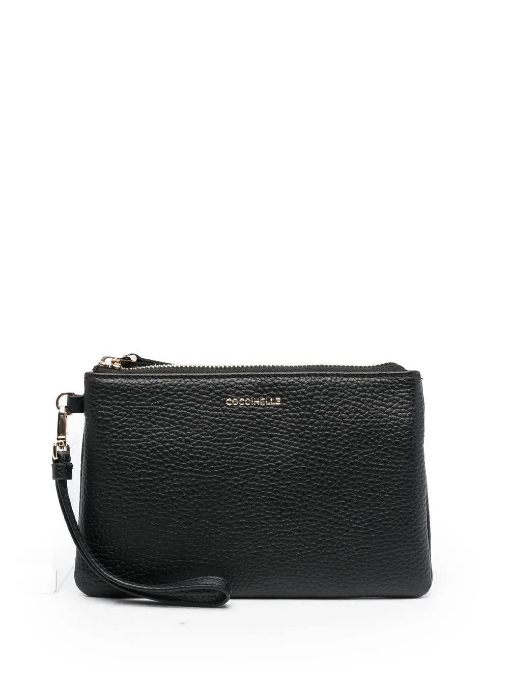 

Coccinelle pebbled-texture clutch bag - Black