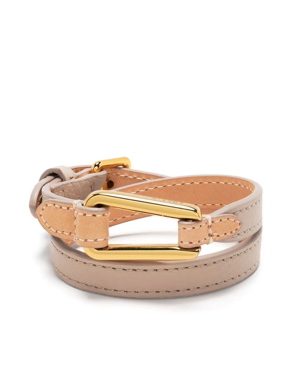Coccinelle pulsera con logo y doble correa - Neutro