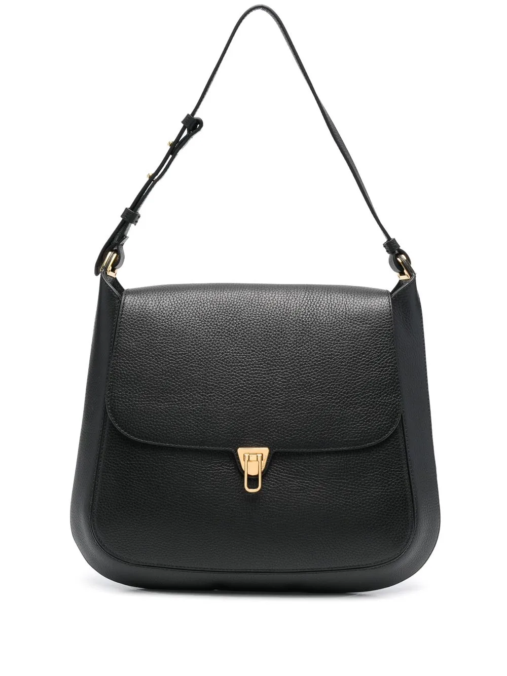 

Coccinelle tote con efecto granulado - Negro