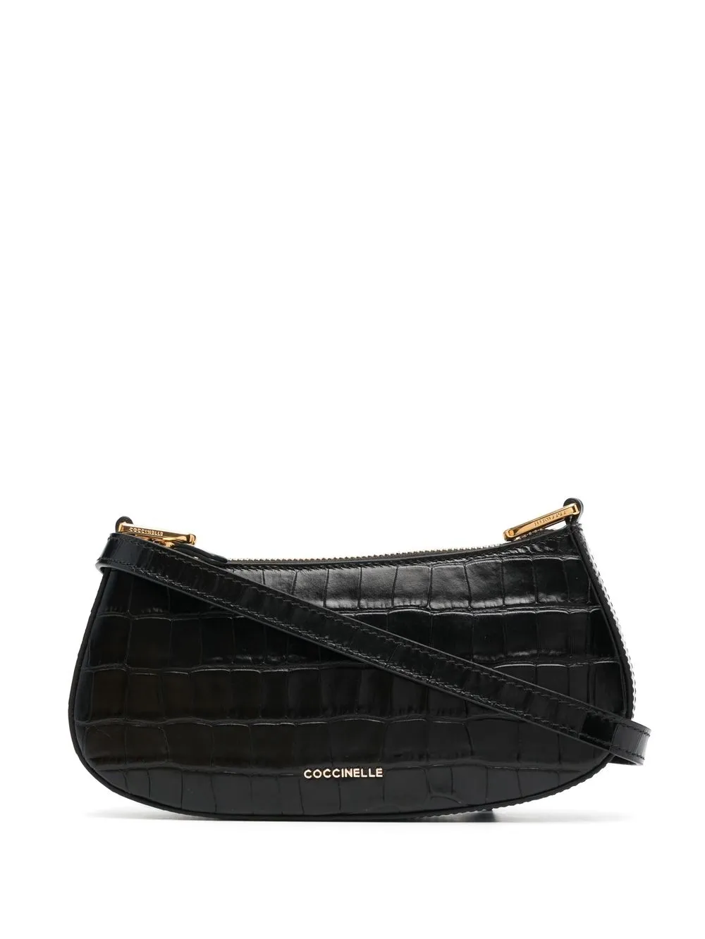 

Coccinelle croc-effect shoulder bag - Black