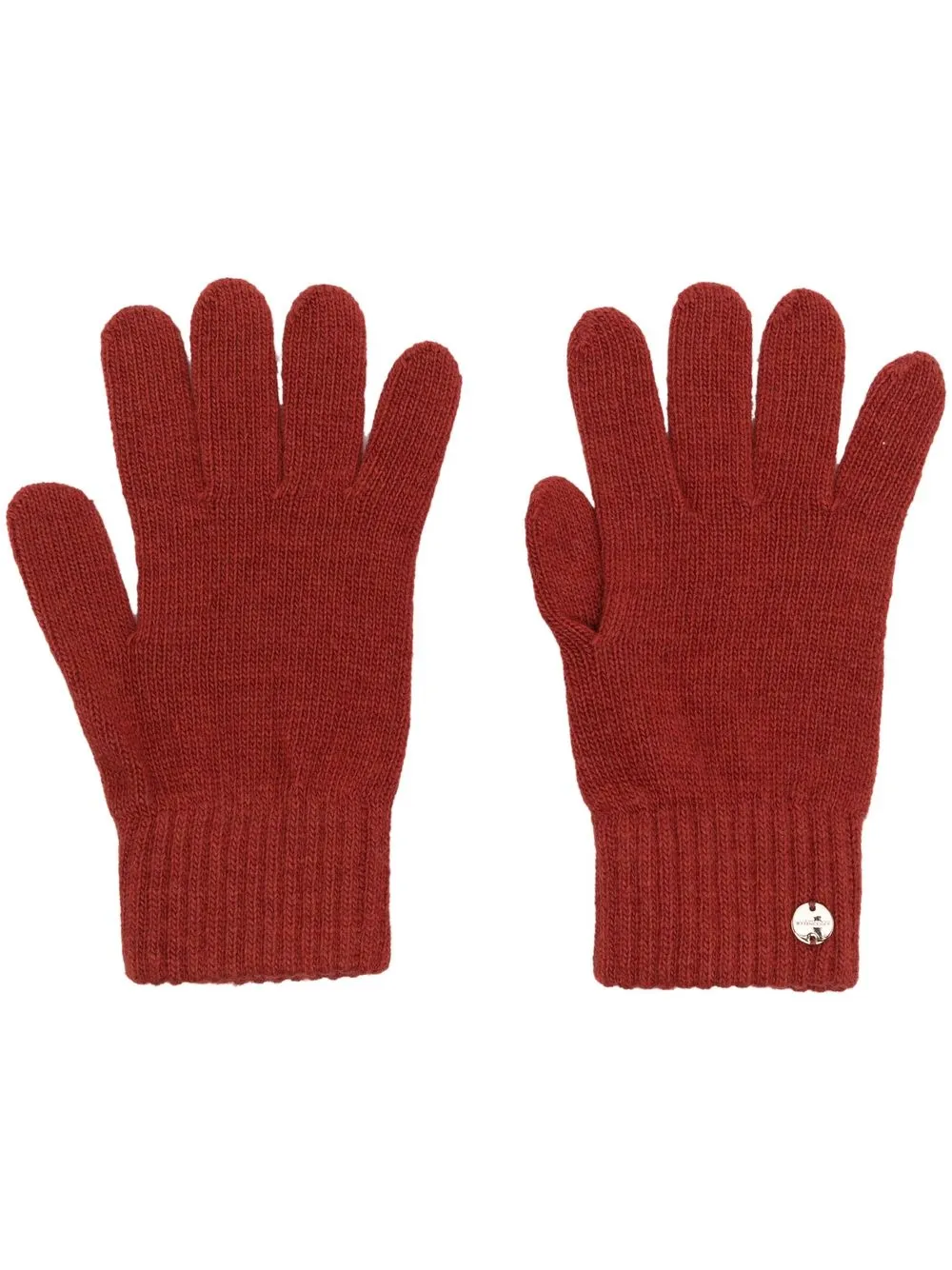 

Coccinelle wrist-length wool gloves - Orange