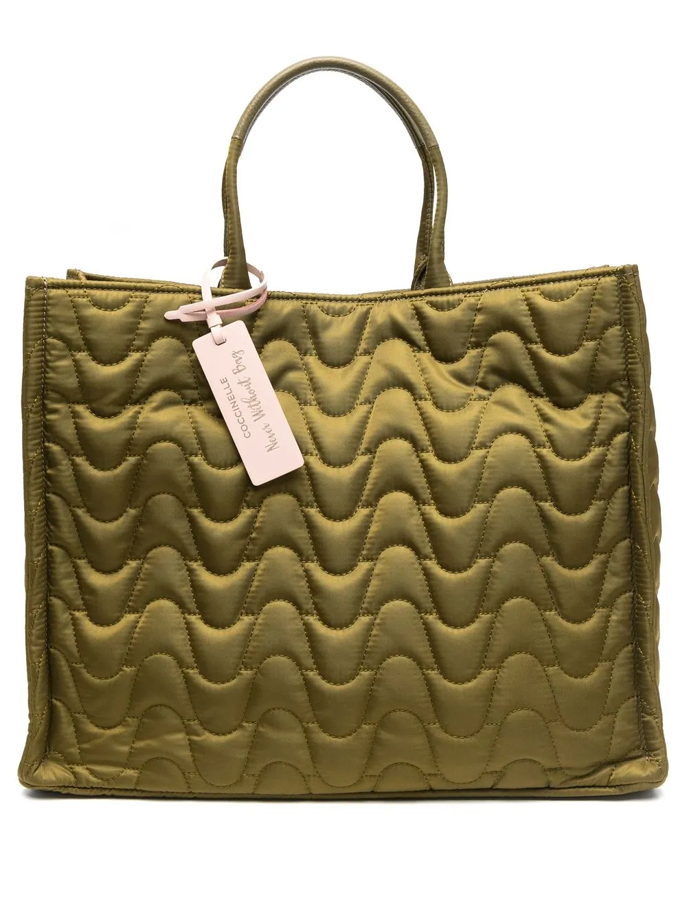

Coccinelle tote con acabado capitonado grande - Verde