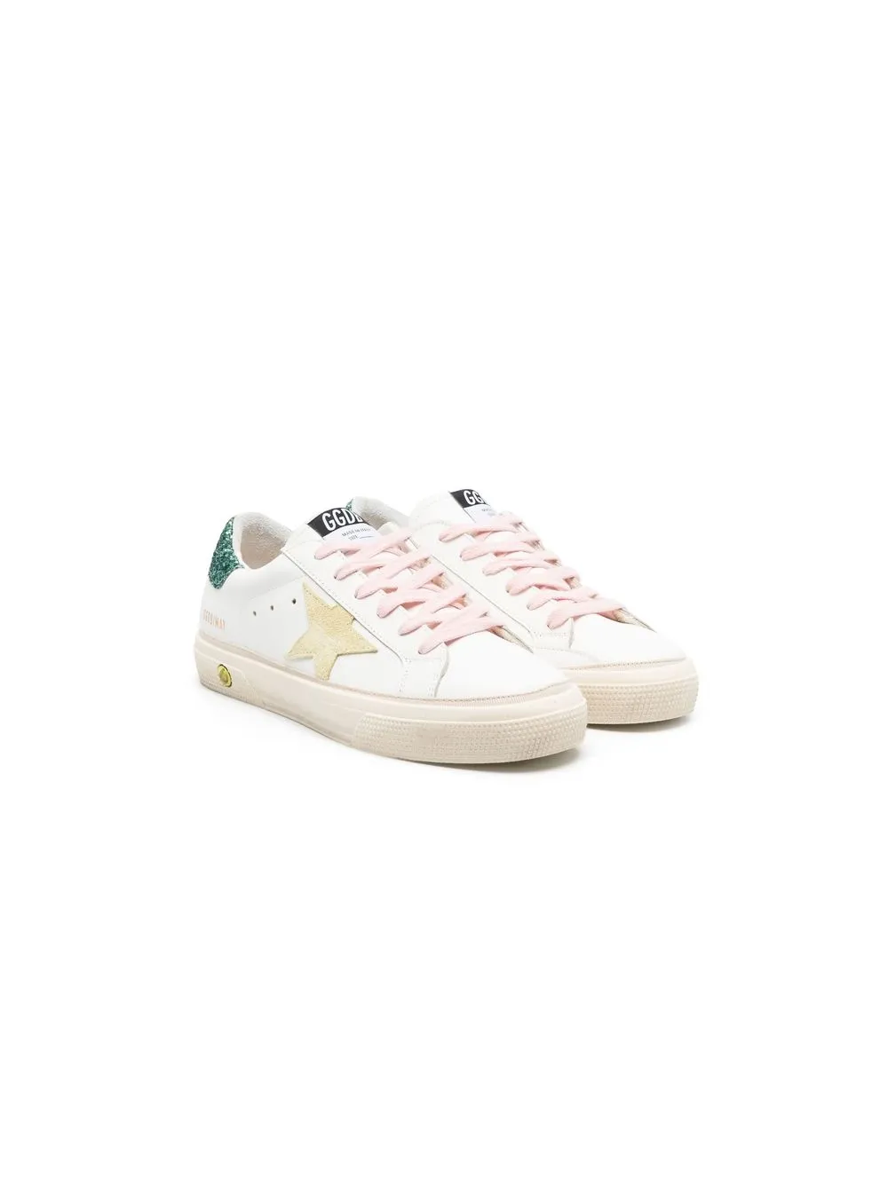 

Golden Goose Kids tenis bajos con parche de estrella - Blanco