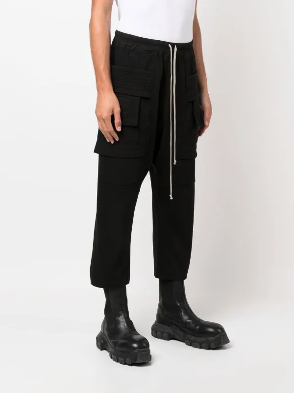 Rick Owens DRKSHDW drop-crotch Cropped Cargo Trousers - Farfetch