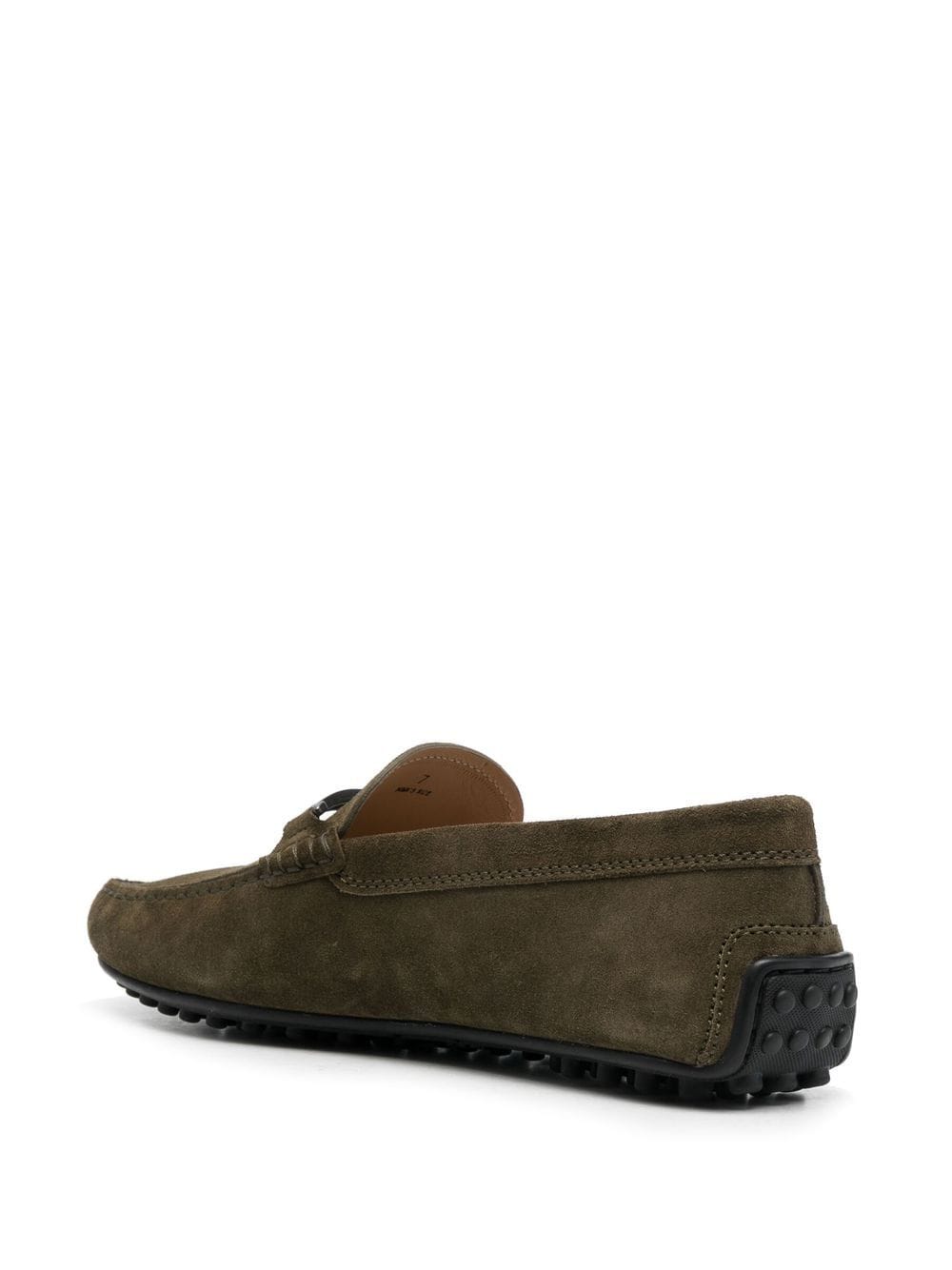 Shop Tod's Horsebit Suede Loafers In Green