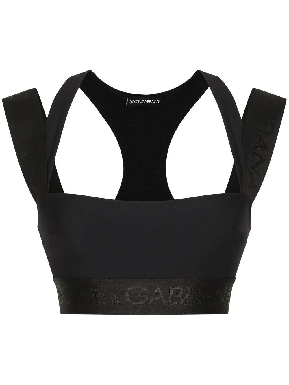 

Dolce & Gabbana jersey halterneck bra - Black