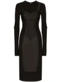 Dolce & Gabbana trompe l'oeil-detailed sheath dress - Black
