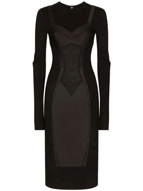 Robe à détail trompe l’œil - Dolce & Gabbana - Modalova
