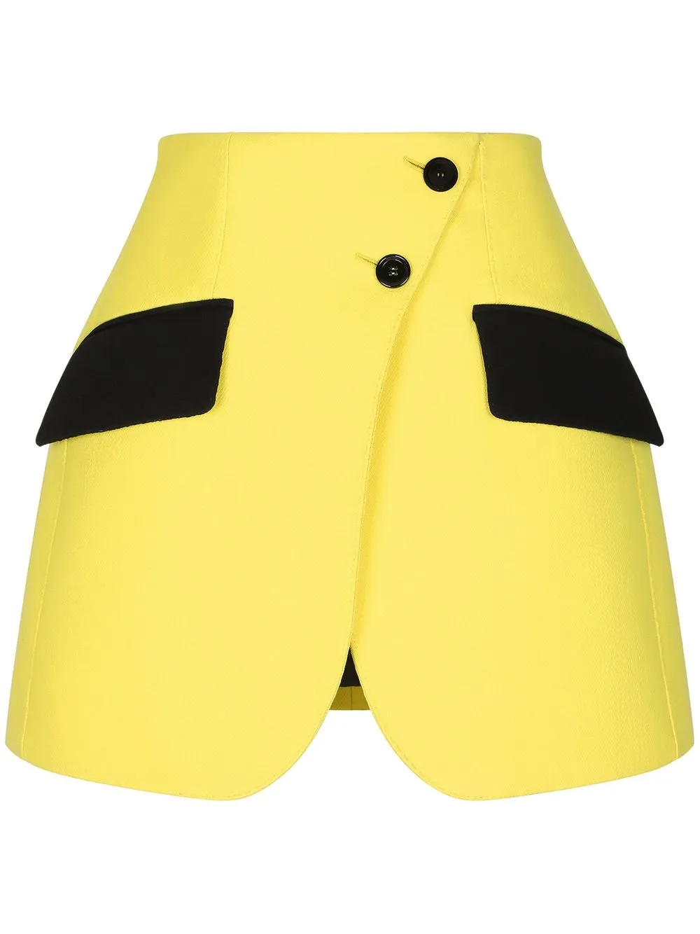 

Dolce & Gabbana wool-blend button-front skirt - Yellow