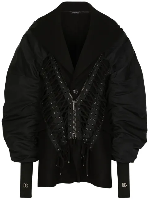 Dolce & Gabbana lace-up bomber jacket