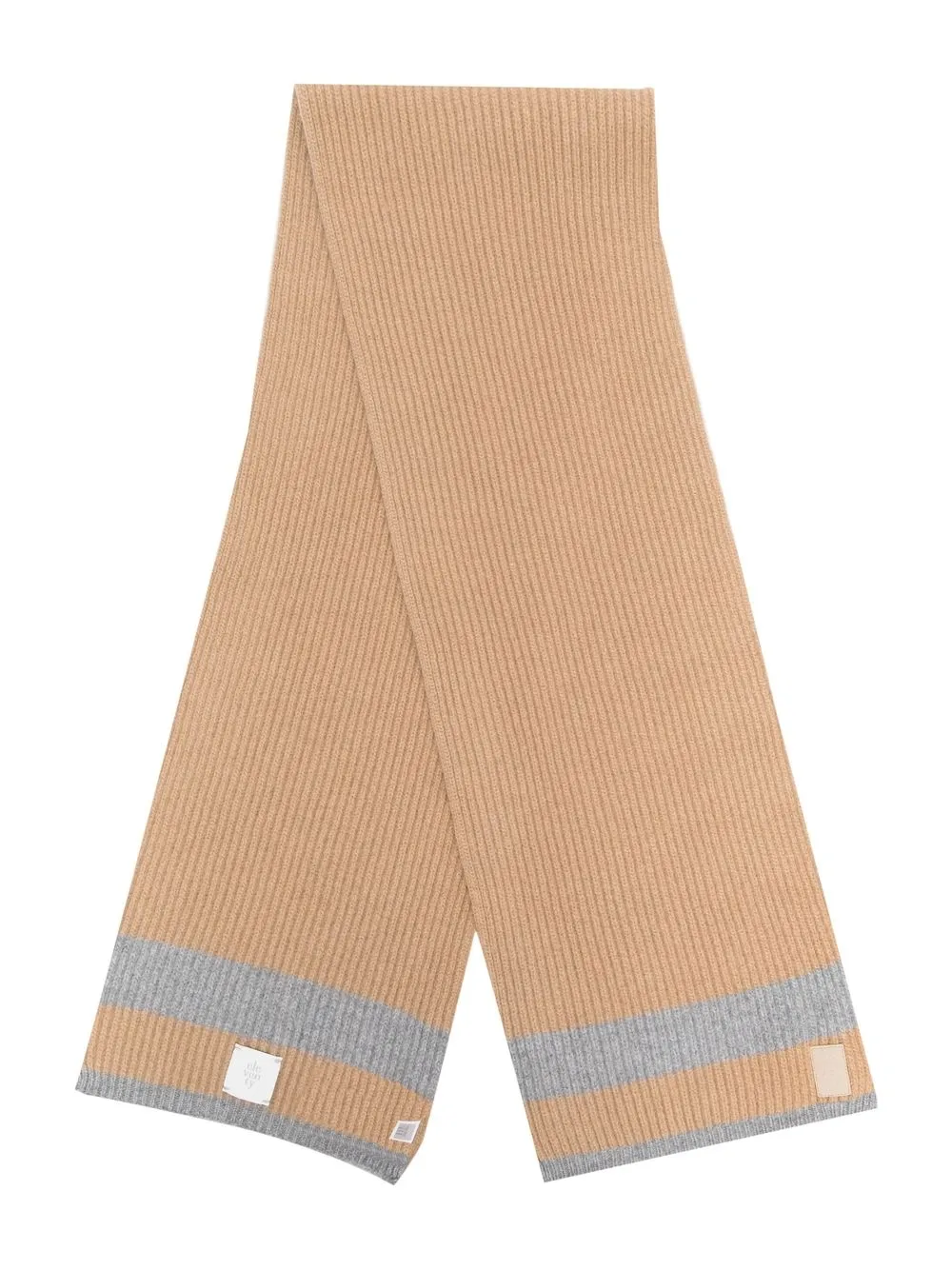 

Eleventy Kids wool-cashmere ribbed scarf - Brown