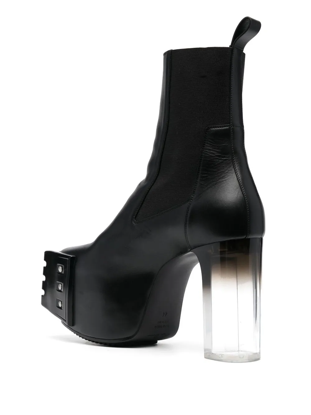 Rick Owens Black Grilled Platform Chelsea Boots ModeSens
