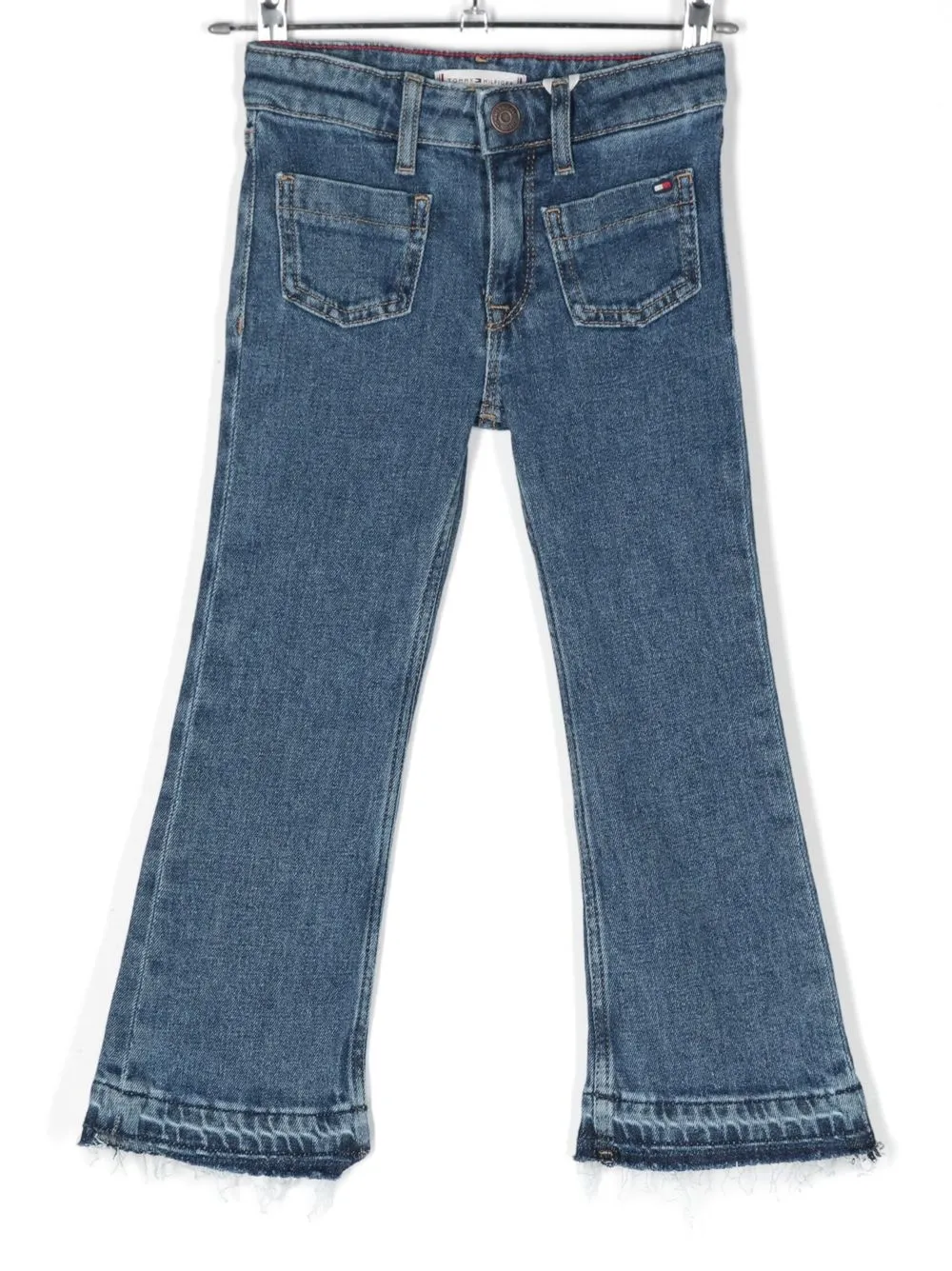 

Tommy Hilfiger Junior jeans con dobladillo envejecido - Azul