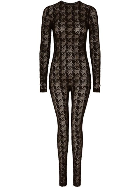 Dolce & Gabbana jumpsuit de encaje semitransparente