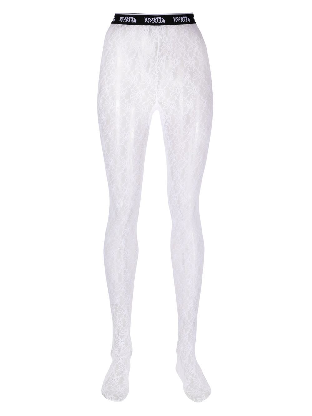 

Vivetta leggins con efecto de encaje - Blanco