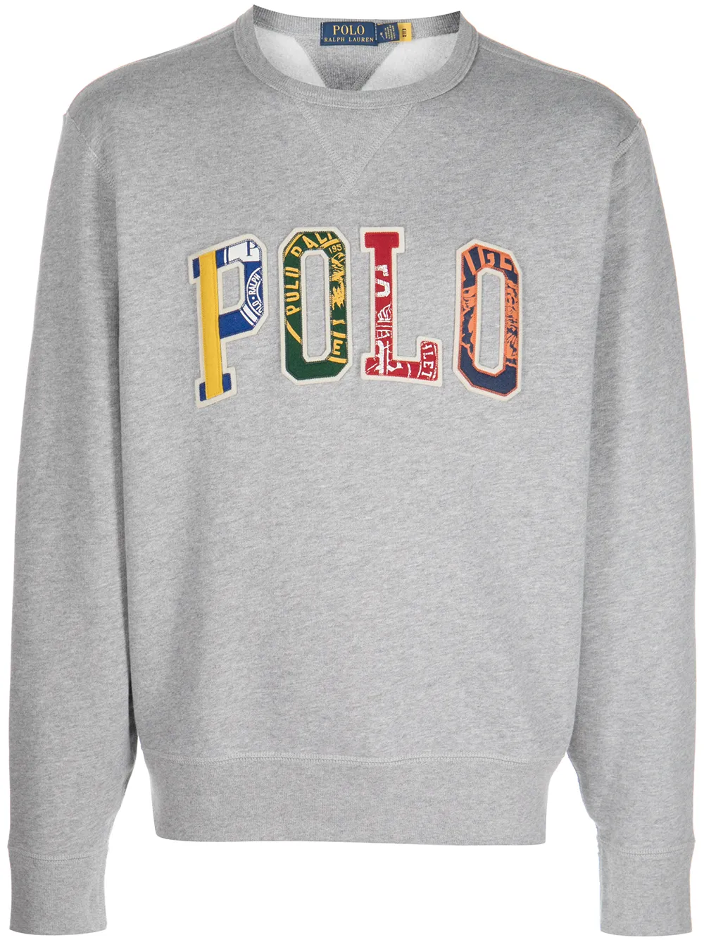 

Polo Ralph Lauren sudadera con diseño patchwork y logo - Gris