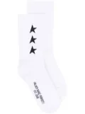 Golden Goose logo embroidered socks - White