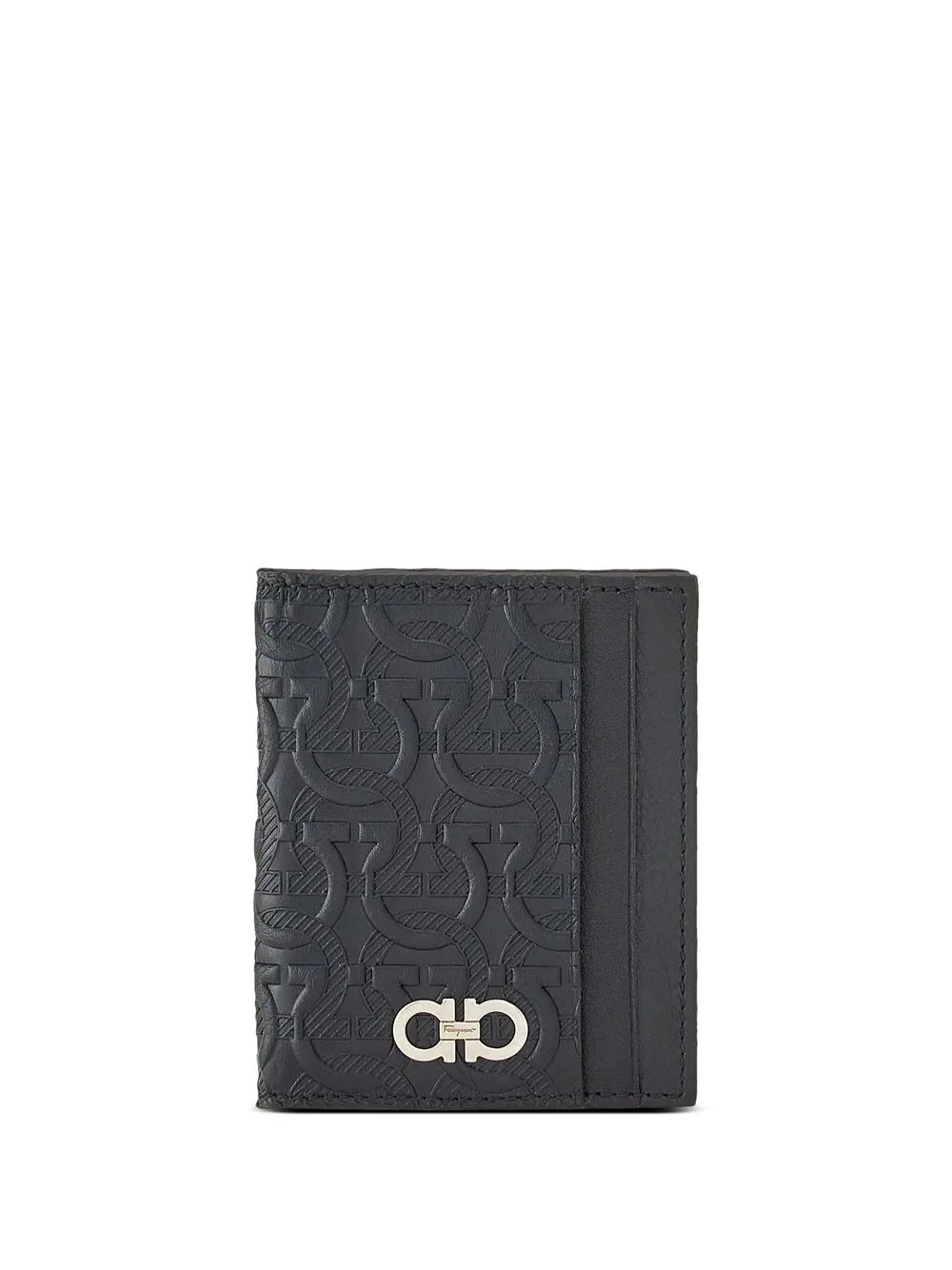 

Ferragamo Gancici embossed card holder - Black