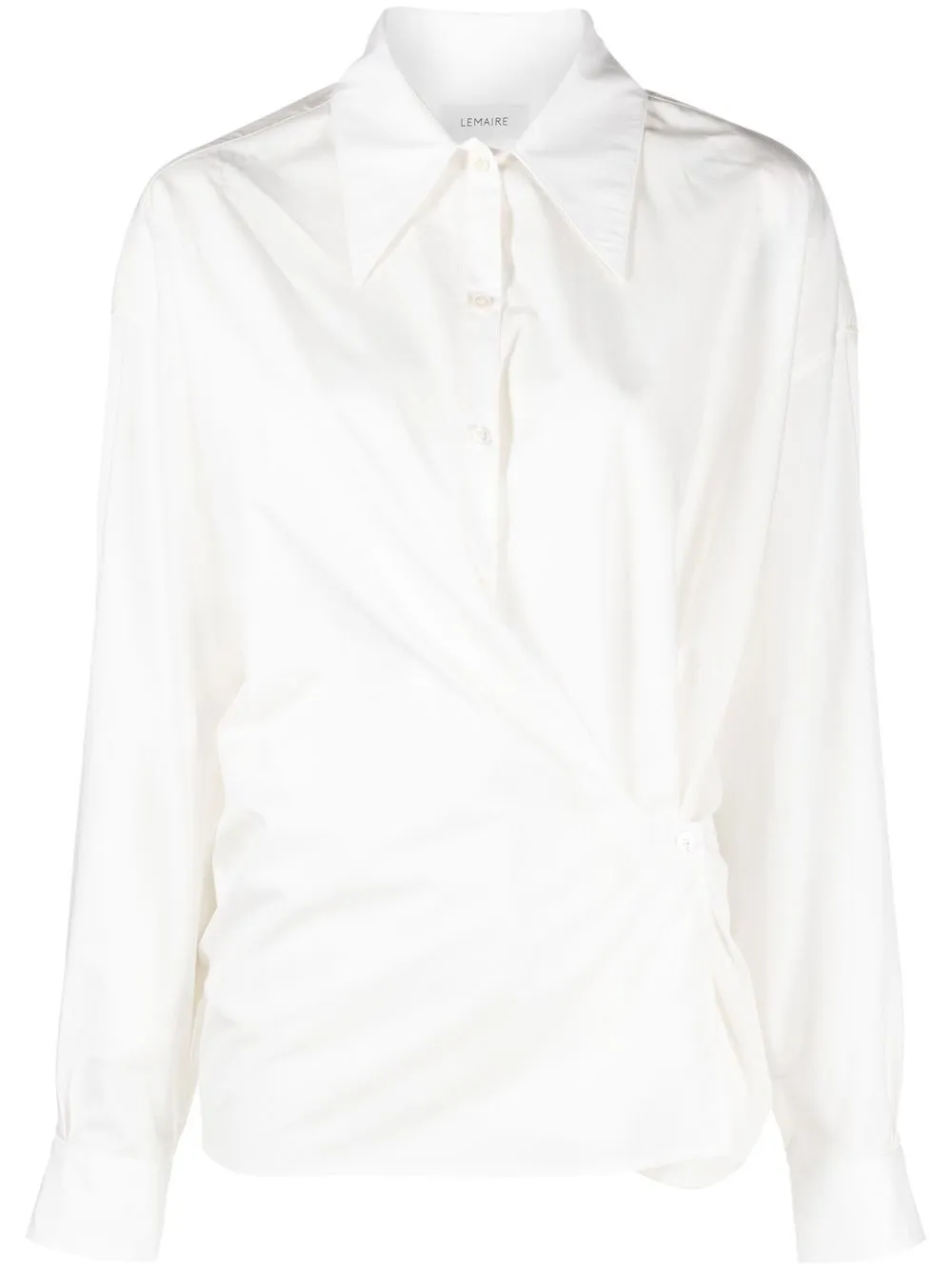 

Lemaire asymmetric-button long-sleeve shirt - White