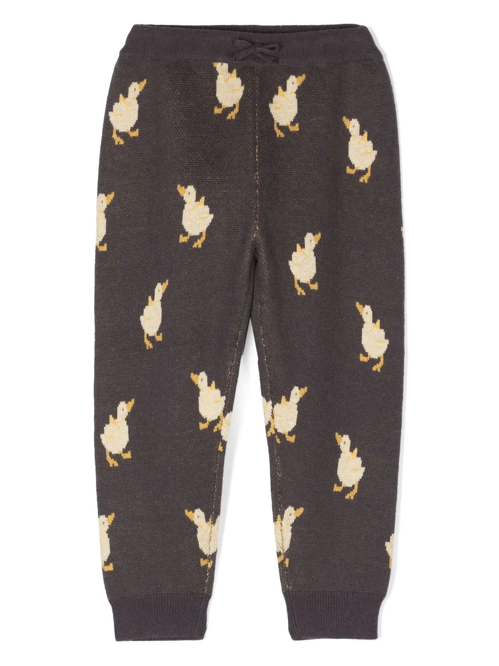 Konges Sløjd duck-print knitted track pants | Grey | Image 1