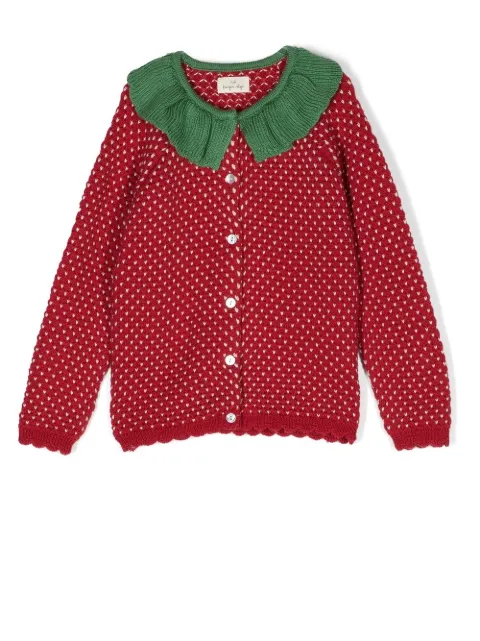 Konges Sløjd merino-wool Strawberry cardigan