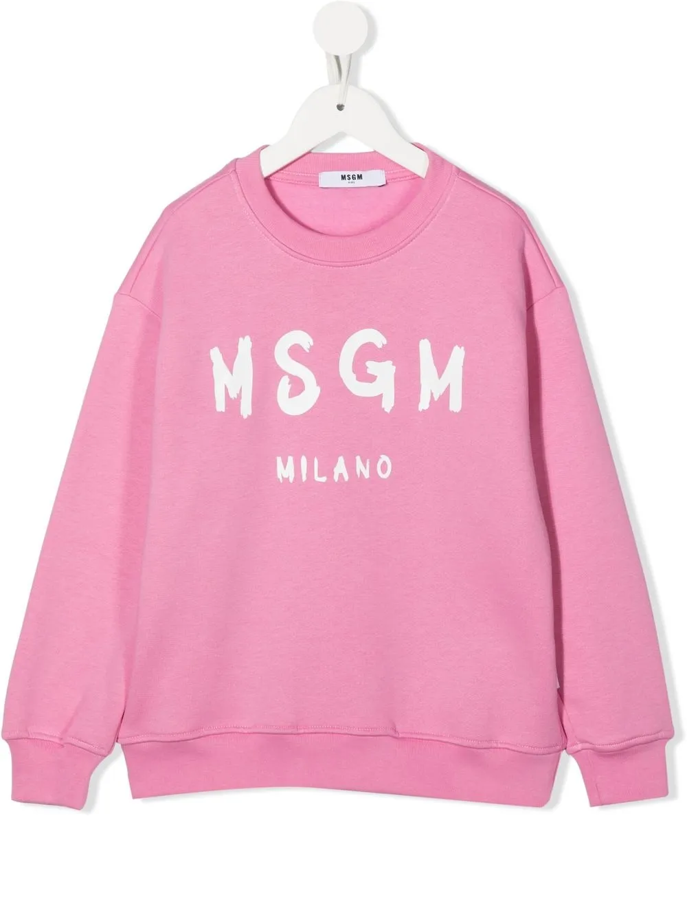 

MSGM Kids sudadera con logo estampado - Rosado