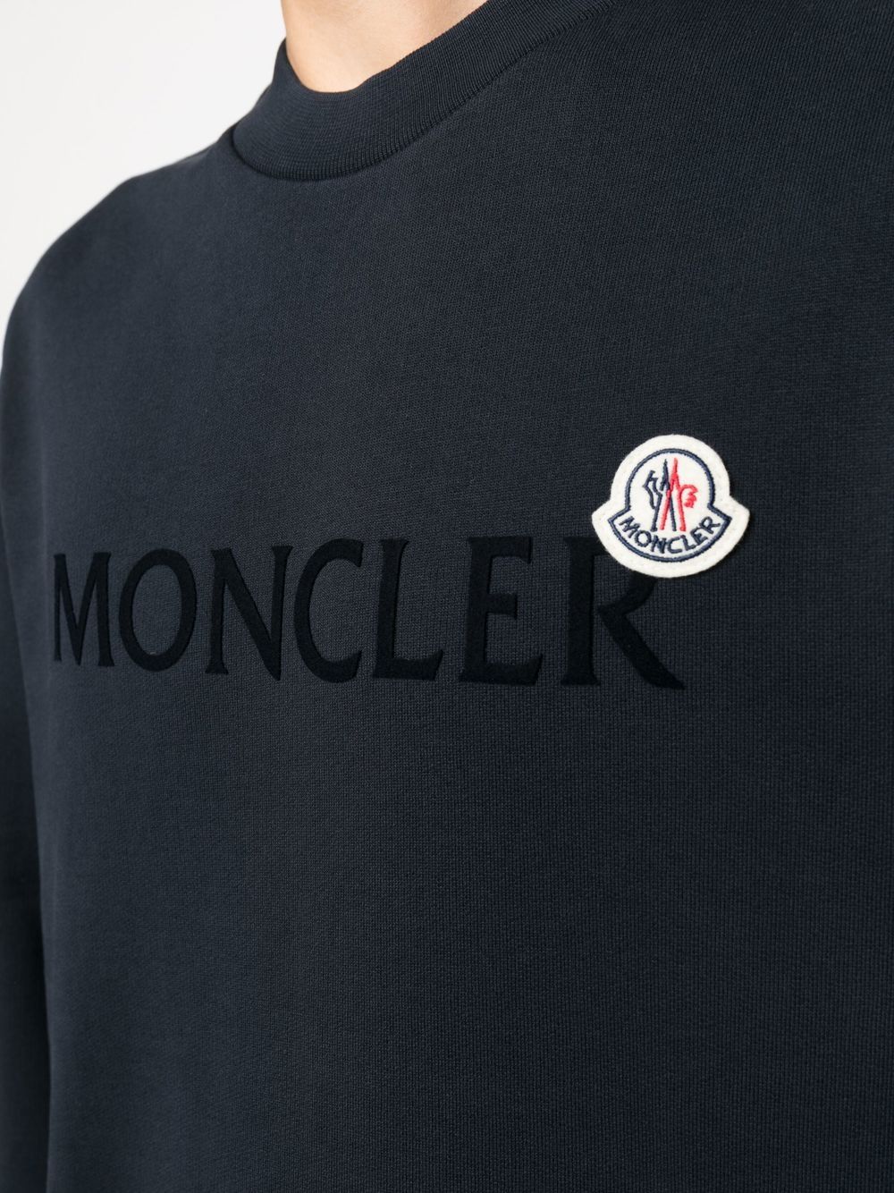 Moncler logo print long sleeve Sweatshirt Farfetch