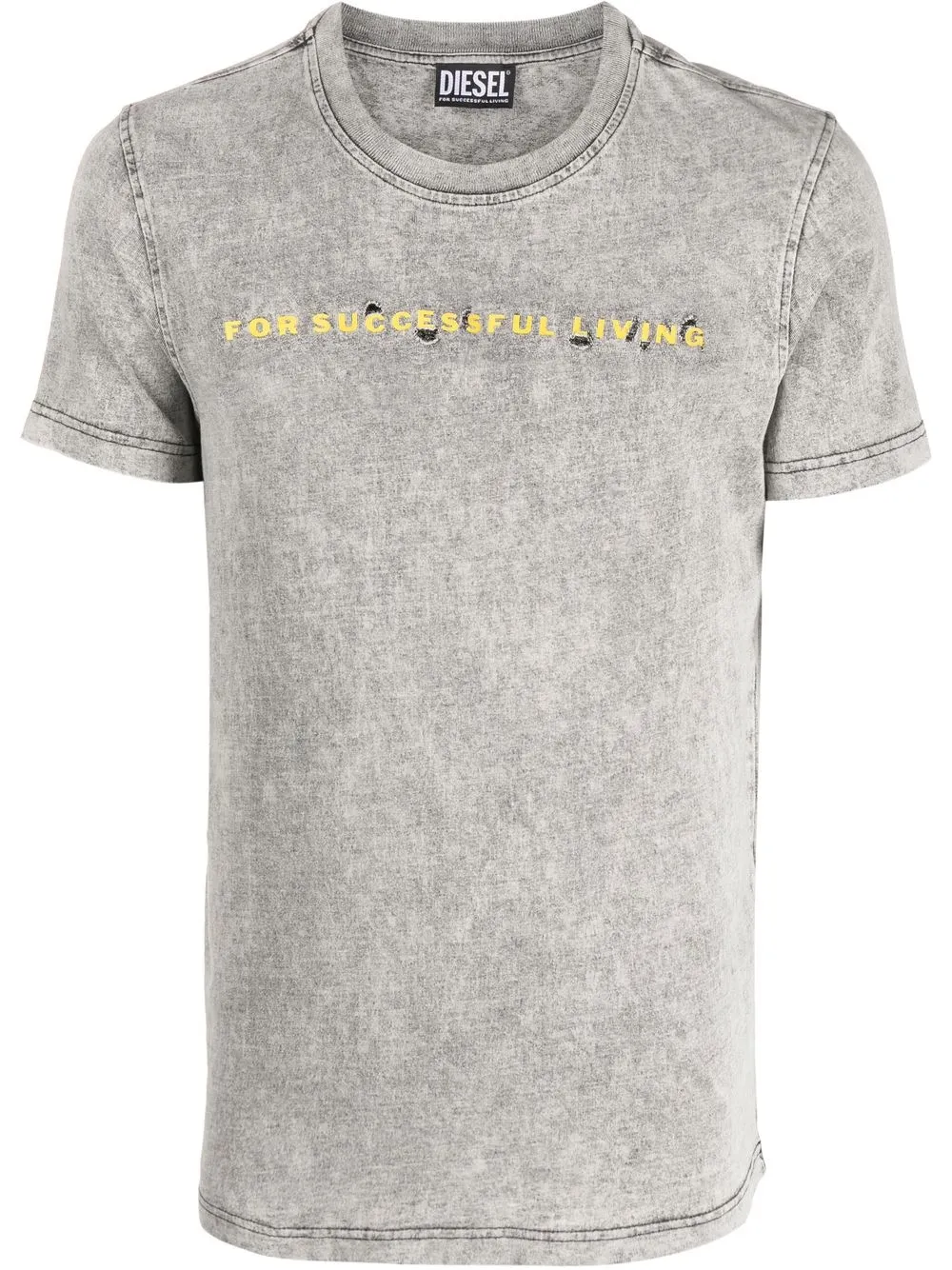 

Diesel slogan-print cotton T-shirt - Grey