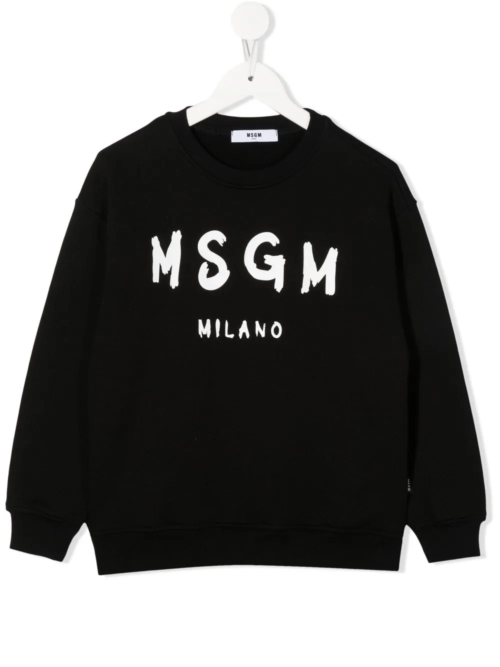 

MSGM Kids sudadera con logo estampado - Negro